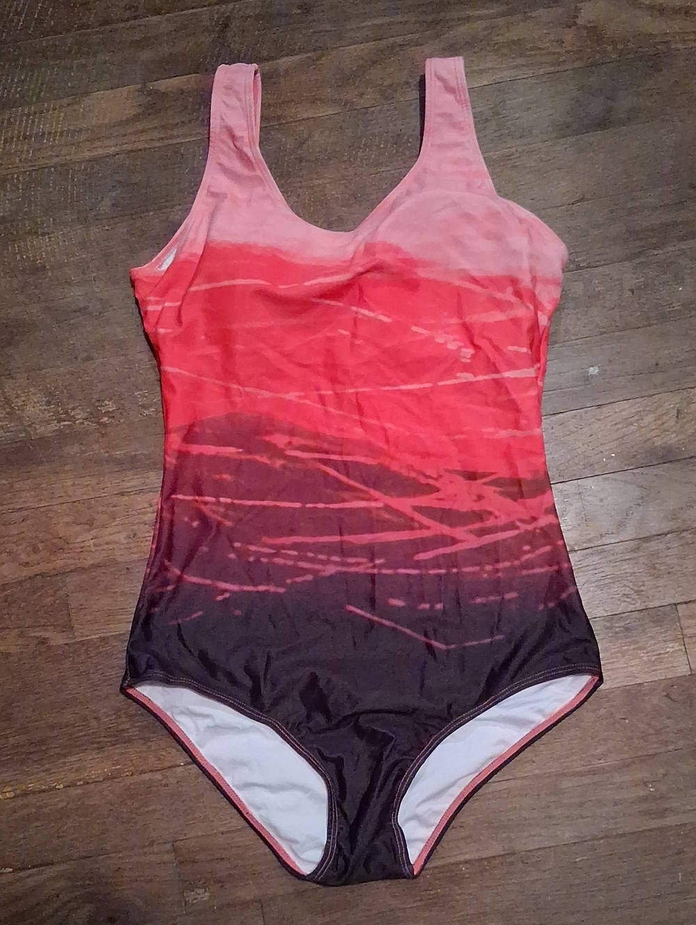 Women’s Pink Ombre One-Piece Swimsuit - Classic Scoop
